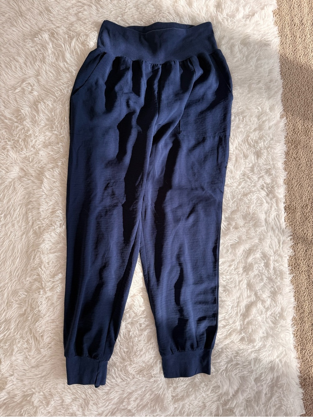 Navy Jogger Bottoms - Soft Pull-On Pants